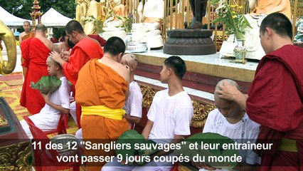 Thaïlande: les enfants de la grotte en retraite dans un temple