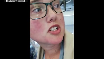 İsveçli öğrenci koltuğuna oturmayı reddederek Afgan sığınmacının sınır dışı edilmesini engelledi