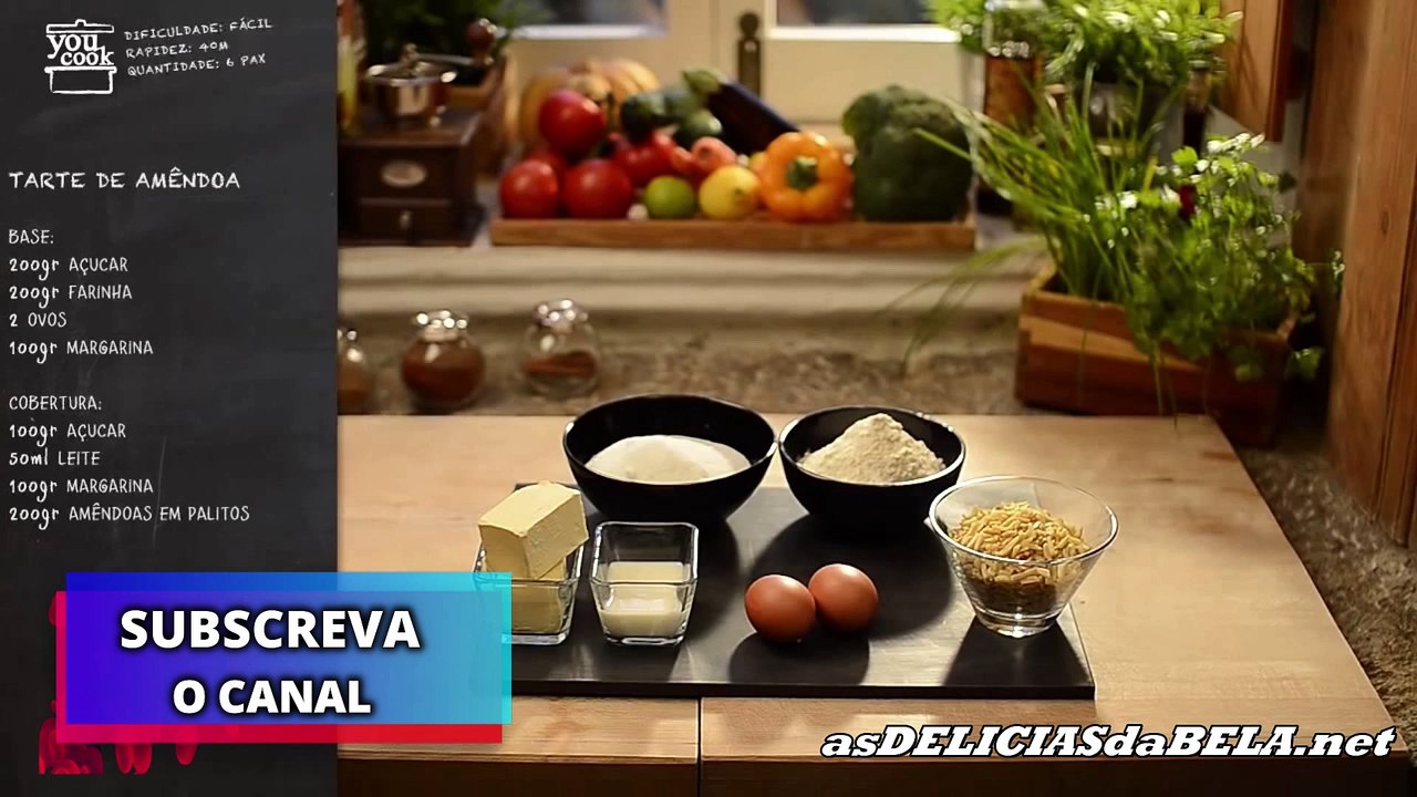 Receita de TARTE de AMÊNDOA CROCANTE