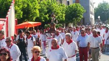 Santiago desfila por Tudela durante el primer día de las fiestas de Santa Ana
