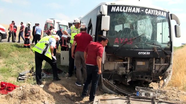 Otobüs kaza yaptı: 1 ölü, 23 yaralı - ANKARA