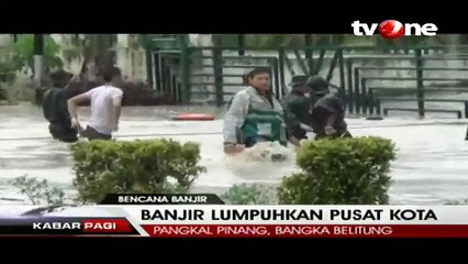Banjir Lumpuhkan Kota Pangkal Pinang