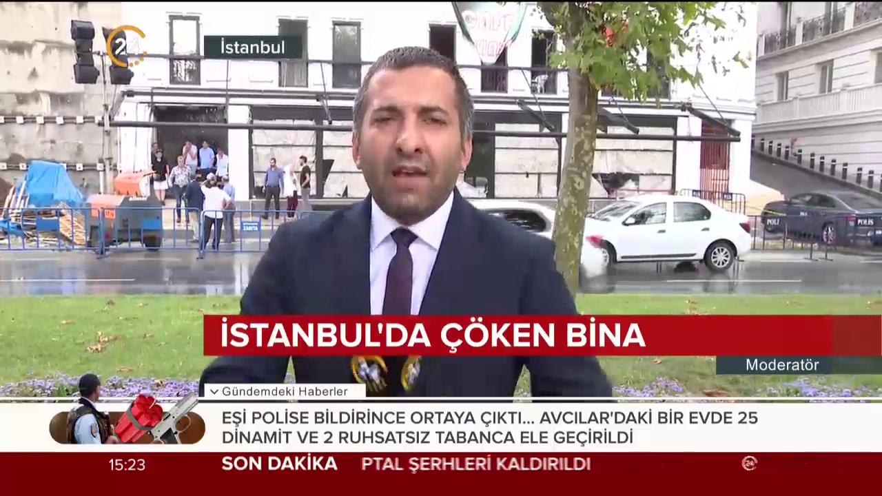 İstanbul'da çöken bina
