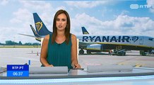 Tripulantes de cabine da Ryanair cumprem o primeiro de dois dias de greve