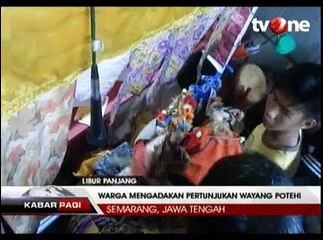 Warga Semarang Gelar Pertunjukan Wayang Tradisional Potehi