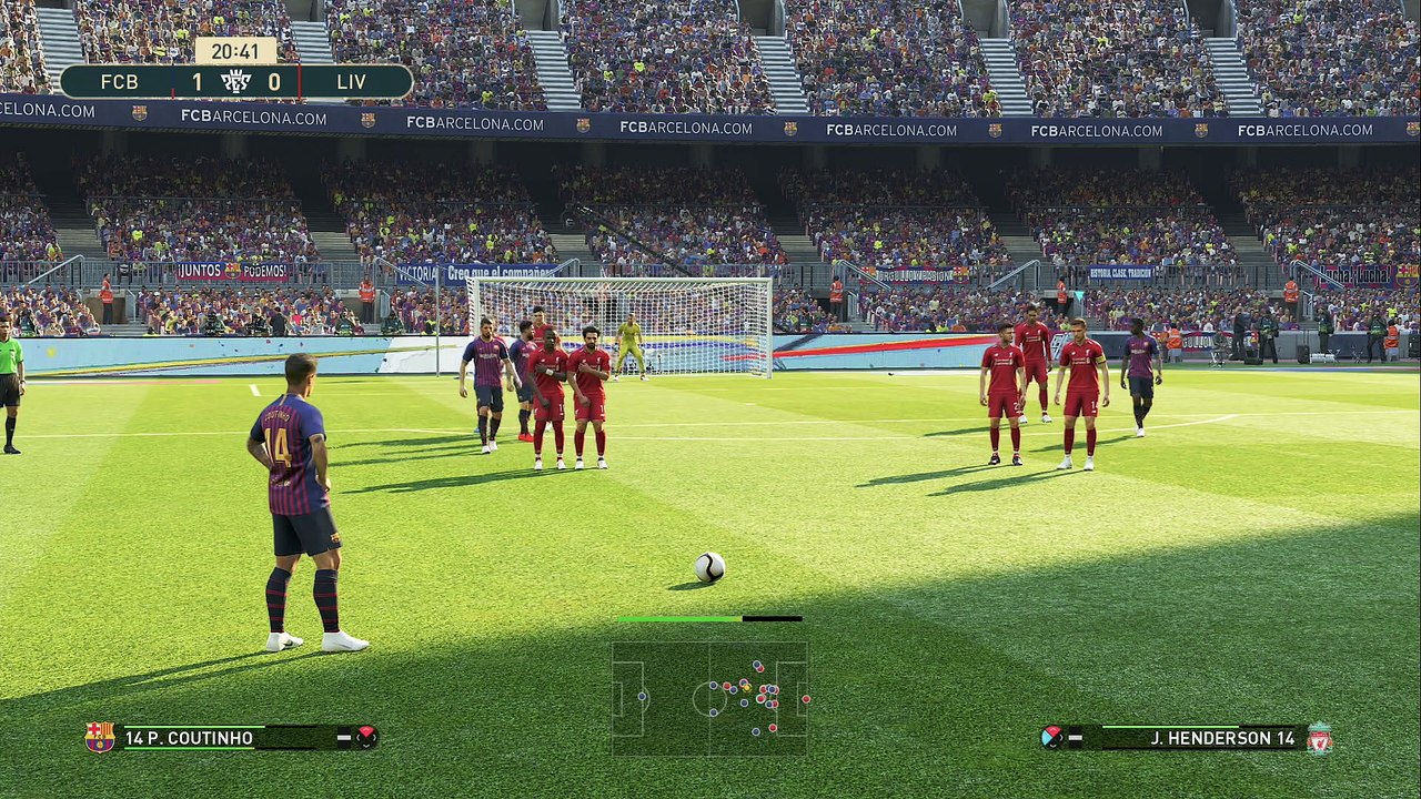 PES 2019 - gameplay FC Barcelona vs Liverpool FC