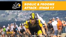 Roglic & Froome attaquent / attack - Étape 17 / Stage 17 - Tour de France 2018