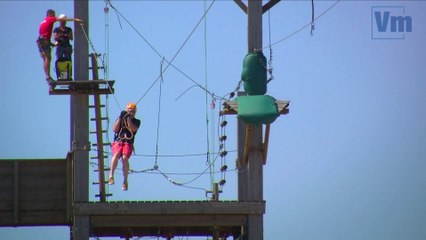 Glisser en tyrolienne au-dessus du circuit Paul-Ricard