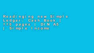 Readinging new Simple Ledger: Cash Book | 110 pages | DIN A5 | Simple Income Expense Book | Black