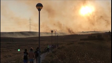 Incendio forestal en Zizur Mayor