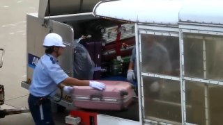 Comment les employés japonais traitent les bagages à l’aéroport