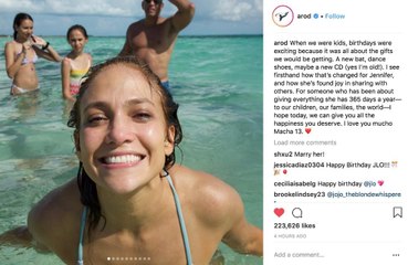 Alex Rodriguez praises Jennifer Lopez on her birthday