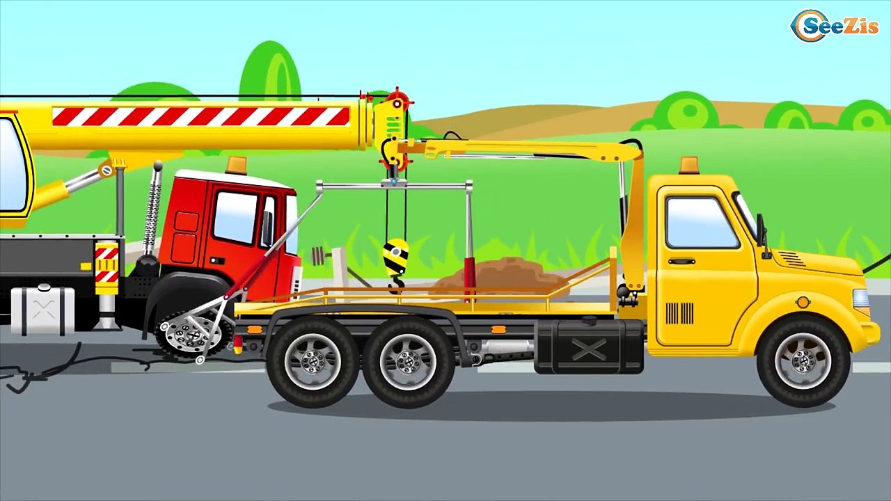 The Cement Mixer Truck +1 HOUR Car Cartoons inc...