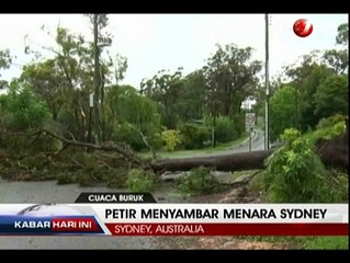 Badai Besar, Petir Menyambar Menara Sydney Australia