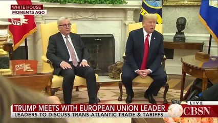 CNN News Trump Urges "Level Playing Field" On Trade During Meeting With European Leader