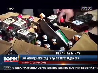 Dua Warung Kelontong Penyedia Miras Digerebek