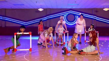 Disney Princess Adventure Learning How to Roller Skate!
