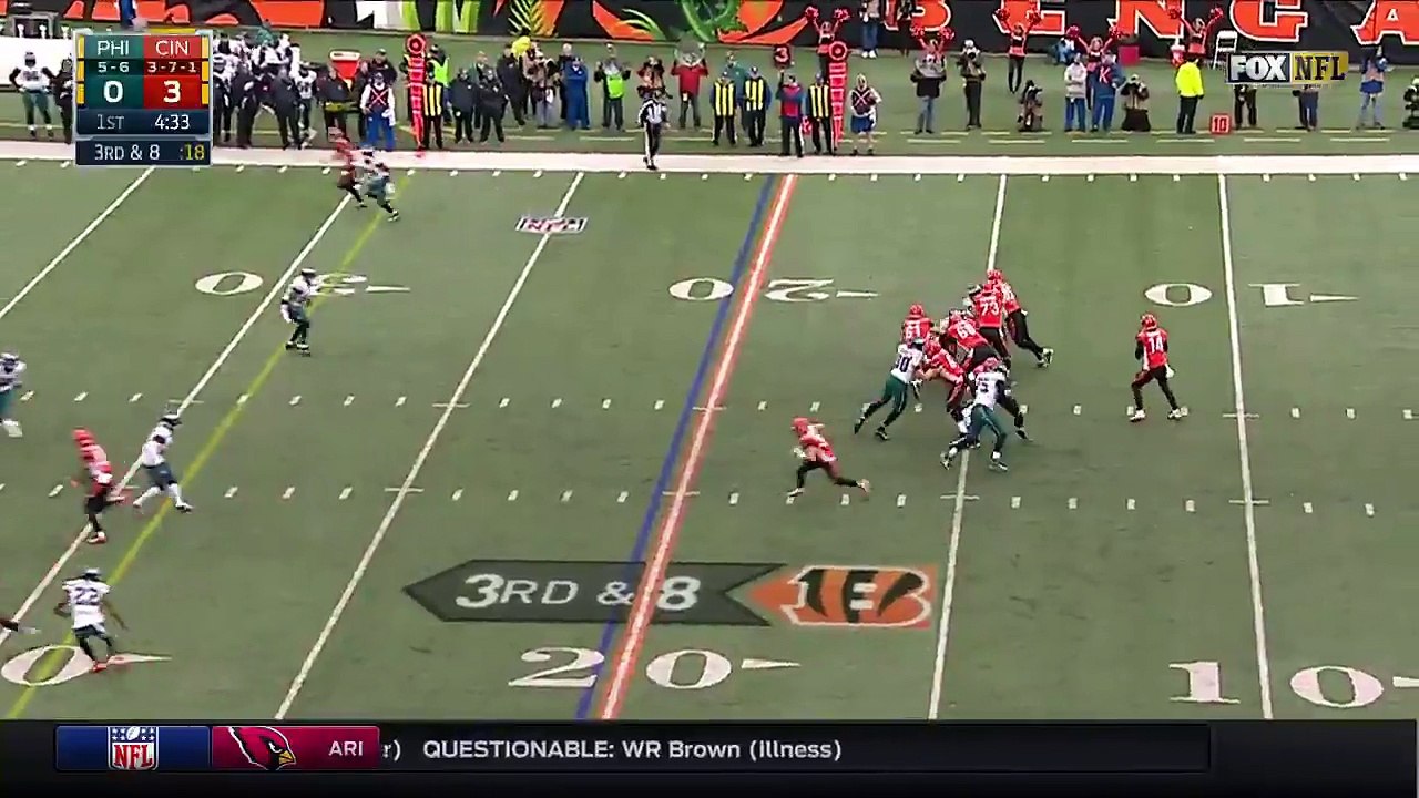 2016 - Andy Dalton hits Brandon LaFell for 23 yards