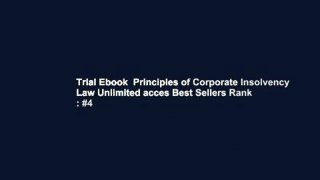 Trial Ebook  Principles of Corporate Insolvency Law Unlimited acces Best Sellers Rank : #4