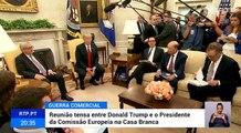 Ambiente tenso na reunião de Trump com Juncker