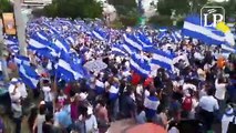 A punto de iniciar la marcha en homenaje a los universitarios víctimas de la represión de las dictaduras en Nicaragua, a propósito del Día Nacional del Estudian