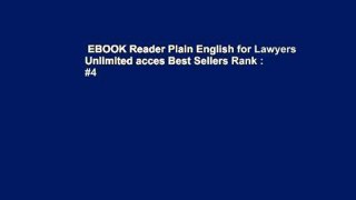 EBOOK Reader Plain English for Lawyers Unlimited acces Best Sellers Rank : #4
