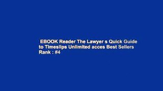 EBOOK Reader The Lawyer s Quick Guide to Timeslips Unlimited acces Best Sellers Rank : #4