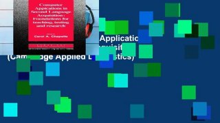 Open Ebook Computer Applications in Second Language Acquisition (Cambridge Applied Linguistics)