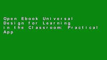 Open Ebook Universal Design for Learning in the Classroom: Practical Applications (What Works for