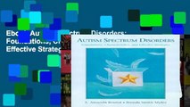 Ebook Autism Spectrum Disorders: Foundations, Characteristics, and Effective Strategies Full