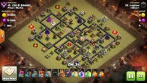 Clash of Clans Th9 vs Th10.5 Golem attack strategy