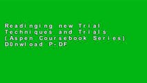 Readinging new Trial Techniques and Trials (Aspen Coursebook Series) D0nwload P-DF