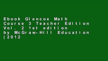Ebook Glencoe Math Course 3 Teacher Edition Vol. 2 1st edition by McGraw-Hill Education (2012)