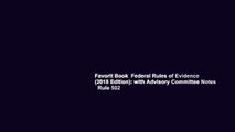 Favorit Book  Federal Rules of Evidence (2018 Edition): with Advisory Committee Notes   Rule 502