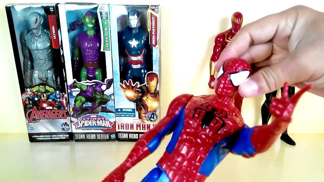 Unboxing toys Spiderman, black spiderman, iron spiderman, ultron, iron man, iron patrio #S