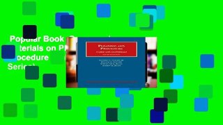 Popular Book  Cases and Materials on Pleading and Procedure (University Casebook Series)