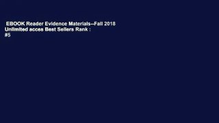 EBOOK Reader Evidence Materials--Fall 2018 Unlimited acces Best Sellers Rank : #5