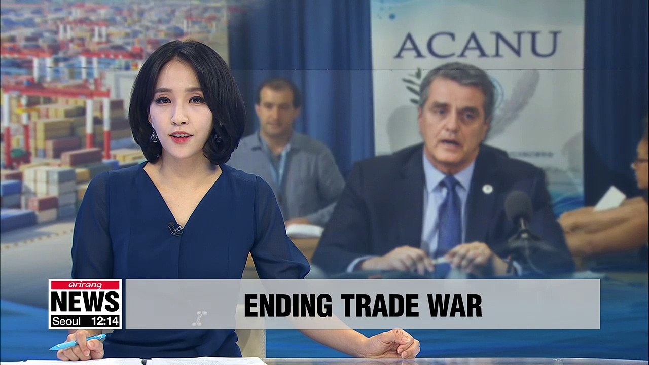 WTO chief urges leaders to end trade war with a political agreement