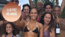 Jennifer Lopez comemora seus 49 anos nas Bahamas