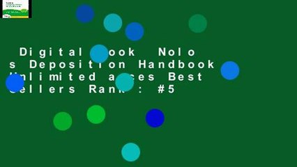 Digital book  Nolo s Deposition Handbook Unlimited acces Best Sellers Rank : #5