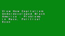 View How Capitalism Underdeveloped Black America : Problems in Race, Political Economy, and