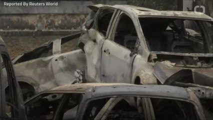 Wildfire Engulfs Coastal Village In Greece