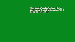 View NJ Ask Practice Tests and Online Workbooks: Grade 5 Mathematics, Third Edition: Common Core