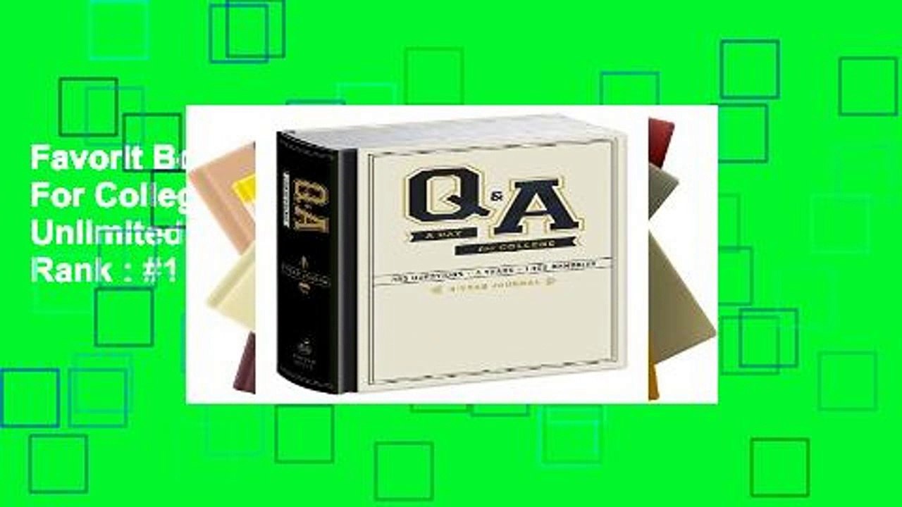 Favorit Book  Q A A Day For College (4 Year Journal) Unlimited acces Best Sellers Rank : #1