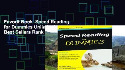 Favorit Book  Speed Reading for Dummies Unlimited acces Best Sellers Rank : #1