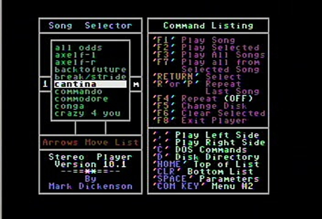 "Star Wars Cantina Theme" Commodore 64 Stereo Sid Player Keyboard