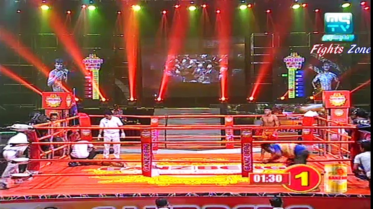 Kun Khemr, Phan Reas Vs Yous Sam Al, MyTV, 11 August 2017, Ganzberg Uber Fighter, K.O
