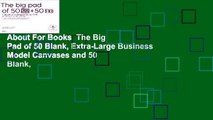 About For Books  The Big Pad of 50 Blank, Extra-Large Business Model Canvases and 50 Blank,