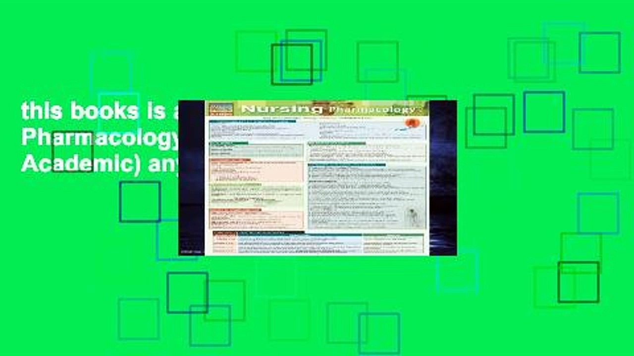 this books is available Nursing Pharmacology (Quick Study: Academic) any format