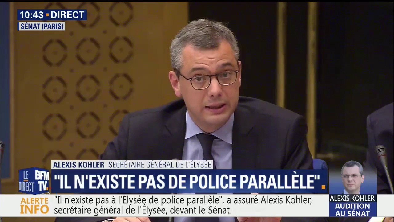 Kohler sur d'éventuelles tensions générées par Benalla: "L'équipe de la chefferie de cabinet est toujours jalousée car elle a une dimension de proximité avec l'autorité qui suscite une certaine envie"